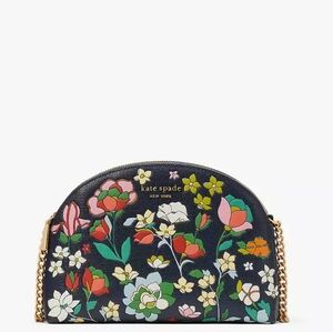 Kate Spade Morgan Flower Bed Embossed Double-Zip Dome Crossbody